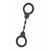 Фото товара: Черные силиконовые наручники A-Toys без ключа, код товара: 766002/Арт.165279, номер 1