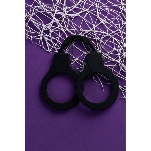 Фото товара: Черные силиконовые наручники A-Toys без ключа, код товара: 766002/Арт.165279, номер 6