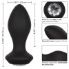Фото товара: Черная анальная пробка с вибрацией и кристаллом Power Gem Vibrating Crystal Probe - 10,75 см., код товара: SE-0385-15-3/Арт.166344, номер 2