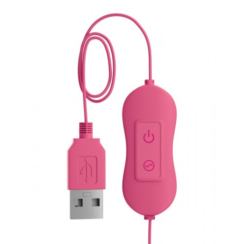 Фото товара: Розовая, работающая от USB вибропуля в форме кролика Cute, код товара: PD1790-00/Арт.171195, номер 3