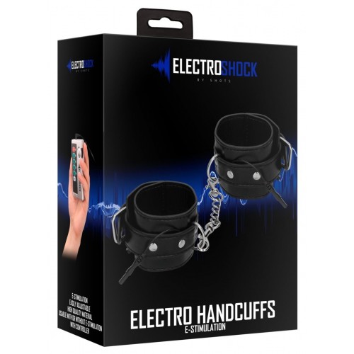 Фото товара: Черные наручники с электростимуляцией Electro Handcuffs, код товара: ELC016BLK/Арт.173647, номер 5