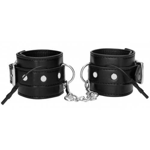 Купить Черные наручники с электростимуляцией Electro Handcuffs код товара: ELC016BLK/Арт.173647. Секс-шоп в СПб - EROTICOASIS | Интим товары для взрослых 