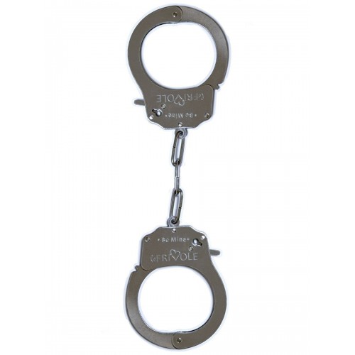 Купить Металлические наручники Be Mine с парой ключей код товара: 04993/Арт.173830. Секс-шоп в СПб - EROTICOASIS | Интим товары для взрослых 