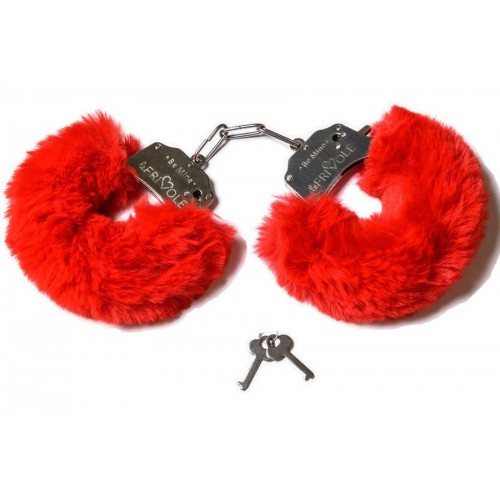 Купить Шикарные наручники с пушистым красным мехом код товара: 04996/Арт.173831. Секс-шоп в СПб - EROTICOASIS | Интим товары для взрослых 