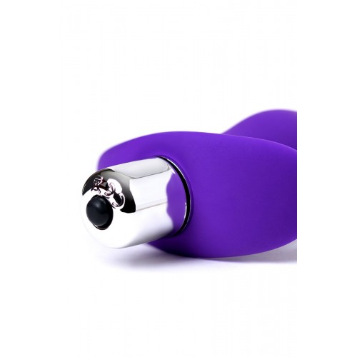 Фото товара: Фиолетовая изогнутая анальная вибропробка - 14 см., код товара: 761315/Арт.174104, номер 7