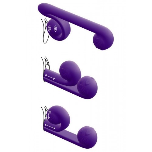 Фото товара: Уникальный фиолетовый вибромассажер-улитка для двойной стимуляции Snail Vibe, код товара: SnailV-P/Арт.174141, номер 4