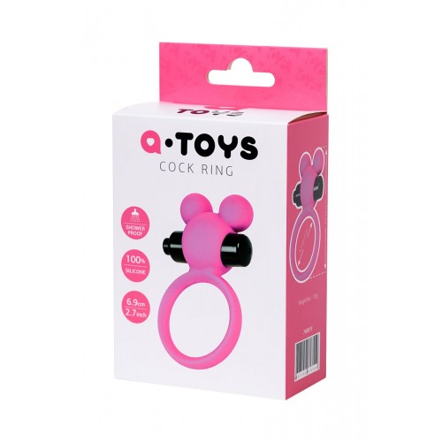 Фото товара: Розовое виброкольцо на пенис A-Toys, код товара: 768019/Арт.178694, номер 4