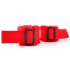 Купить Красные меховые наручники на регулируемых черных пряжках код товара: NTB-80577/Арт.180435. Онлайн секс-шоп в СПб - EroticOasis 