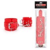 Фото товара: Красные наручники на регулируемых ремешках с цепочкой, код товара: NTB-80561/Арт.182398, номер 1