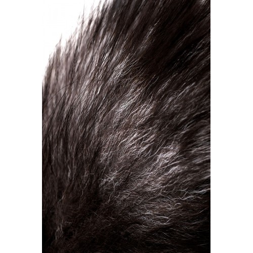 Фото товара: Черная анальная втулка с хвостом чернобурой лисы - размер М, код товара: 731442 / Арт.183304, номер 7