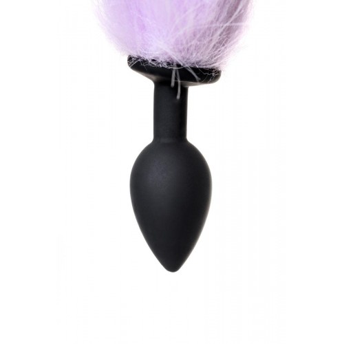 Фото товара: Черная анальная втулка с фиолетово-белым хвостом - размер S, код товара: 731443/Арт.183305, номер 8