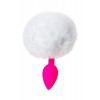 Фото товара: Розовая анальная втулка Sweet bunny с белым пушистым хвостиком, код товара: 357015/Арт.183310, номер 2