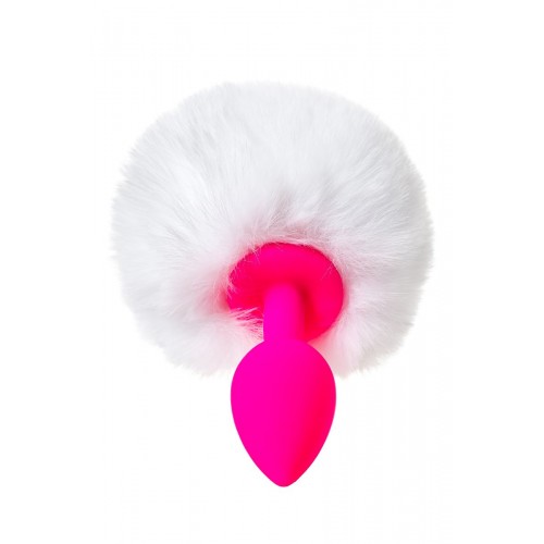 Фото товара: Розовая анальная втулка Sweet bunny с белым пушистым хвостиком, код товара: 357015/Арт.183310, номер 3