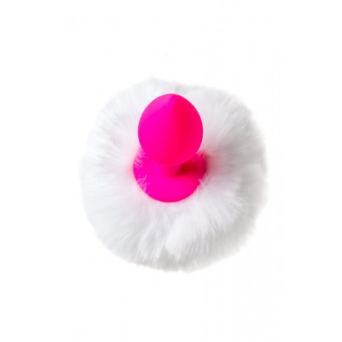 Фото товара: Розовая анальная втулка Sweet bunny с белым пушистым хвостиком, код товара: 357015/Арт.183310, номер 5