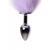 Фото товара: Серебристая металлическая анальная втулка с фиолетово-белым хвостом - размер S, код товара: 712027-S/Арт.184026, номер 7