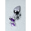 Фото товара: Серебристая коническая анальная пробка с фиолетовым кристаллом - 8 см., код товара: 717002-4/Арт.184027, номер 9