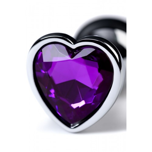 Фото товара: Серебристая коническая анальная пробка с фиолетовым кристаллом-сердечком - 7 см., код товара: 717013-4/Арт.184028, номер 7