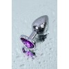 Фото товара: Серебристая коническая анальная пробка с фиолетовым кристаллом-сердечком - 7 см., код товара: 717013-4/Арт.184028, номер 9