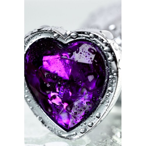 Фото товара: Серебристая коническая анальная пробка с фиолетовым кристаллом - 7 см., код товара: 717014-4/Арт.184030, номер 10