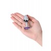 Фото товара: Серебристая конусовидная анальная пробка с фиолетовым кристаллом - 7 см., код товара: 717001-4/Арт.184031, номер 5