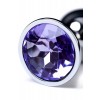Фото товара: Серебристая конусовидная анальная пробка с фиолетовым кристаллом - 7 см., код товара: 717001-4/Арт.184031, номер 7