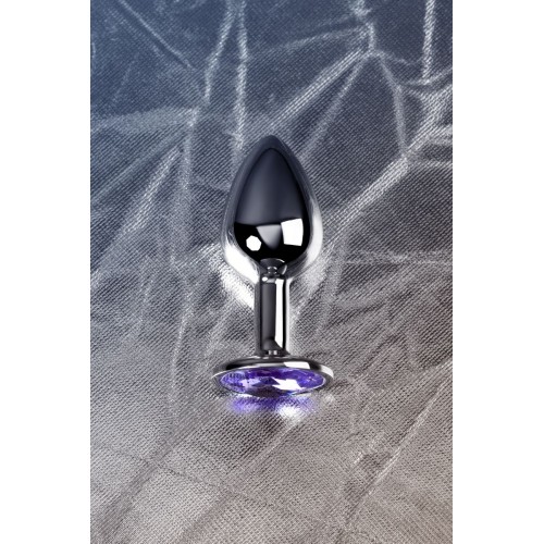 Фото товара: Серебристая конусовидная анальная пробка с фиолетовым кристаллом - 7 см., код товара: 717001-4/Арт.184031, номер 8