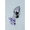 Фото товара: Серебристая конусовидная анальная пробка с фиолетовым кристаллом - 7 см., код товара: 717001-4/Арт.184031, номер 9