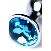 Фото товара: Серебристая конусовидная анальная пробка с голубым кристаллом - 7 см., код товара: 717001-14/Арт.184032, номер 6