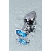 Фото товара: Серебристая конусовидная анальная пробка с голубым кристаллом - 7 см., код товара: 717001-14/Арт.184032, номер 8