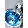 Фото товара: Серебристая конусовидная анальная пробка с голубым кристаллом - 7 см., код товара: 717001-14/Арт.184032, номер 9