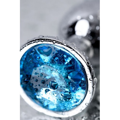 Фото товара: Серебристая конусовидная анальная пробка с голубым кристаллом - 7 см., код товара: 717001-14/Арт.184032, номер 9