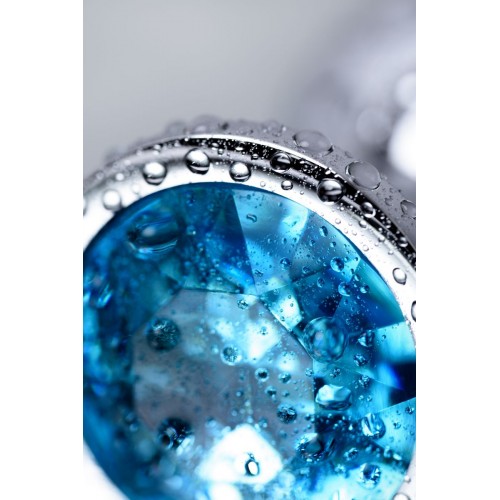 Фото товара: Серебристая конусовидная анальная пробка с голубым кристаллом - 8 см., код товара: 717002-14/Арт.184033, номер 10