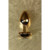 Фото товара: Золотистая коническая анальная пробка с черным кристаллом-сердечком - 7 см., код товара: 717016-135/Арт.184034, номер 8