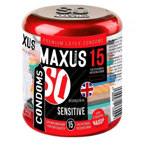 Купить Ультратонкие презервативы MAXUS Sensitive - 15 шт. код товара: MAXUS Sensitive №15/Арт.185268. Секс-шоп в СПб - EROTICOASIS | Интим товары для взрослых 