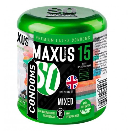 Купить Презервативы MAXUS Mixed - 15 шт. код товара: MAXUS Mixed №15/Арт.185269. Секс-шоп в СПб - EROTICOASIS | Интим товары для взрослых 