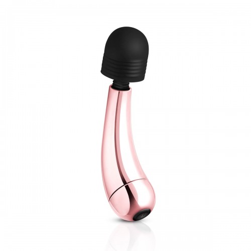 Купить Золотисто-черный мини-вибратор Mini Curve Massager - 13 см. код товара: RG007/Арт.187831. Секс-шоп в СПб - EROTICOASIS | Интим товары для взрослых 