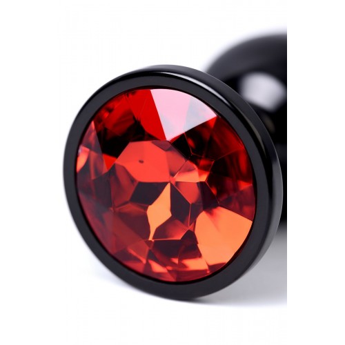Фото товара: Черный анальный плаг с кристаллом красного цвета - 7,2 см., код товара: 717007-59/Арт.190025, номер 7