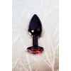 Фото товара: Черный анальный плаг с кристаллом красного цвета - 7,2 см., код товара: 717007-59/Арт.190025, номер 8