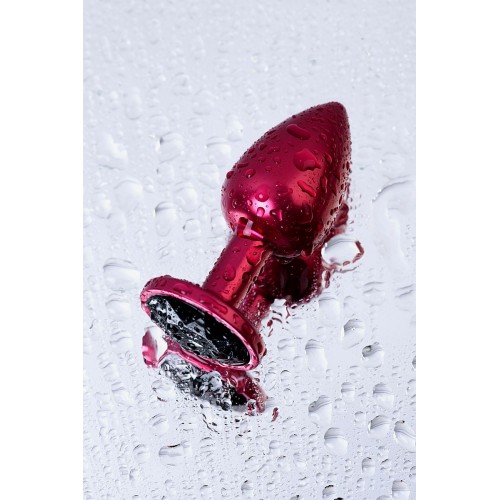 Фото товара: Красная анальная пробка с кристаллом черного цвета - 7,2 см., код товара: 717007-95/Арт.190026, номер 9