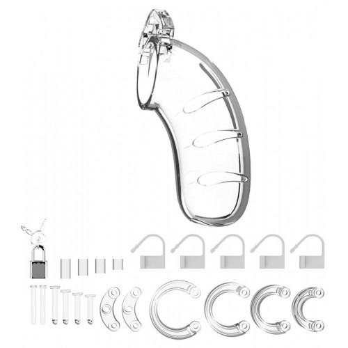 Фото товара: Прозрачный мужской пояс верности Cock Cage Model 03 Chastity, код товара: MCG003TRA/Арт.190260, номер 2