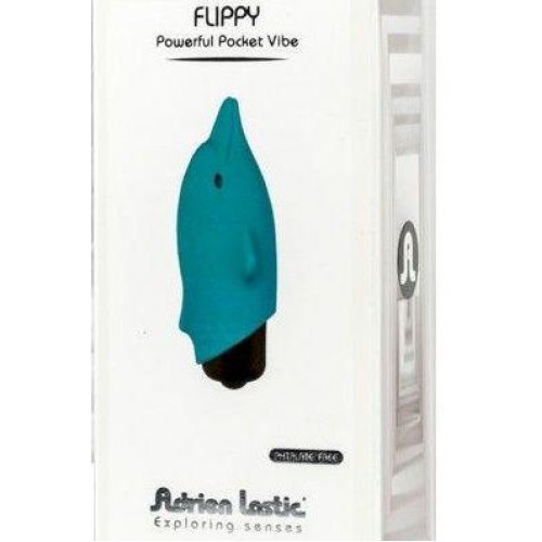 Фото товара: Голубой вибростимулятор-дельфин Lastic Pocket Dolphin - 7,5 см., код товара: 30585/Арт.190561, номер 1