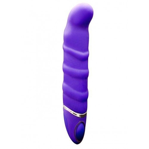 Купить Фиолетовый перезаряжаемый вибратор с ребрышками PROVIBE - 14 см. код товара: 111700/Арт.190761. Онлайн секс-шоп в СПб - EroticOasis 