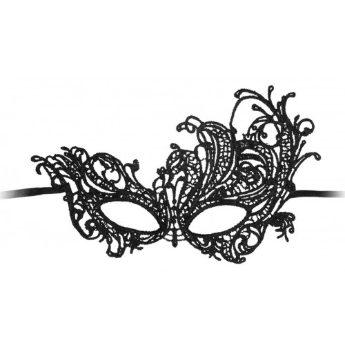 Купить Черная кружевная маска ручной работы Royal Black Lace Mask код товара: OU321BLK/Арт.192169. Секс-шоп в СПб - EROTICOASIS | Интим товары для взрослых 