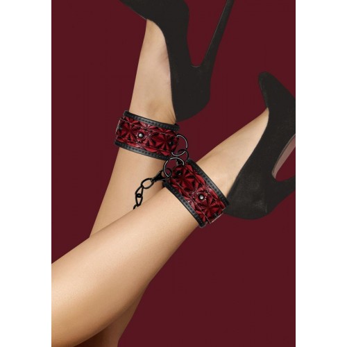 Фото товара: Красно-черные поножи Luxury Ankle Cuffs, код товара: OU342BUR/Арт.192214, номер 4