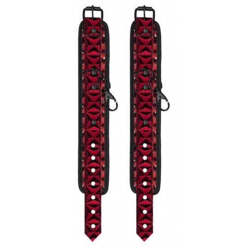 Фото товара: Красно-черные наручники и наножники Luxury Hogtie, код товара: OU347BUR/Арт.192224, номер 2