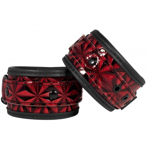 Фото товара: Красно-черные наручники и наножники Luxury Hogtie, код товара: OU347BUR/Арт.192224, номер 3