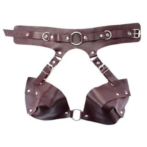 Купить Бордовая сбруя из ошейника с лифом Maroon Harness код товара: 67018ars/Арт.192310. Секс-шоп в СПб - EROTICOASIS | Интим товары для взрослых 