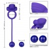 Фото товара: Фиолетовое эрекционное кольцо с утяжелителем Silicone Rechargeable Dual Rockin Rim Enhancer, код товара: SE-1842-10-3/Арт.206681, номер 2
