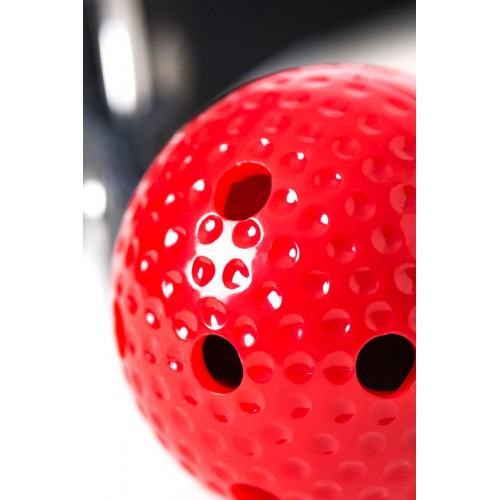 Фото товара: Красный кляп-шарик на черном регулируемом ремешке, код товара: 690207 / Арт.210380, номер 6
