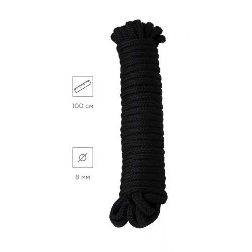 Фото товара: Черная текстильная веревка для бондажа - 1 м., код товара: 690210/Арт.210383, номер 9